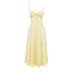 Seaside Vacation Sling Back Cross Tied Slim Fit Overknee Dress-HighTouch