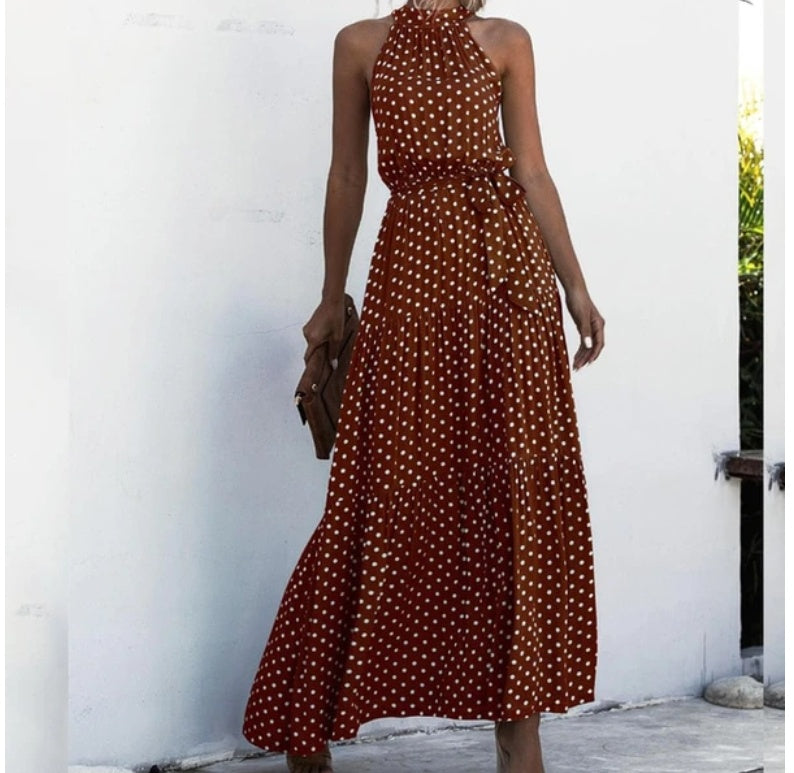 Women's Printed Maxi Lace Dress – Romantic Long Dress-HighTouch