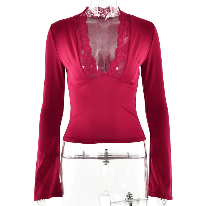 Bottoming Shirt – Long Sleeve Slim Fit V-Neck-HighTouch