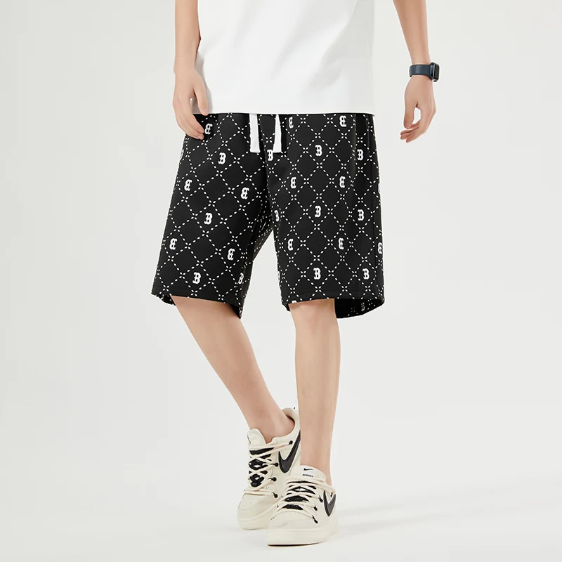Men's Summer Shorts with Elastic Waist & Pockets
