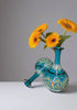 Glazed Blue Beaker Vase - HighTouch 