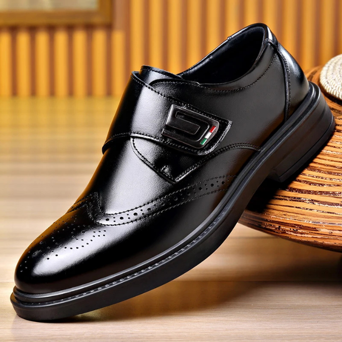 Men's Full-Grain Leather Slip-On Dress Shoes