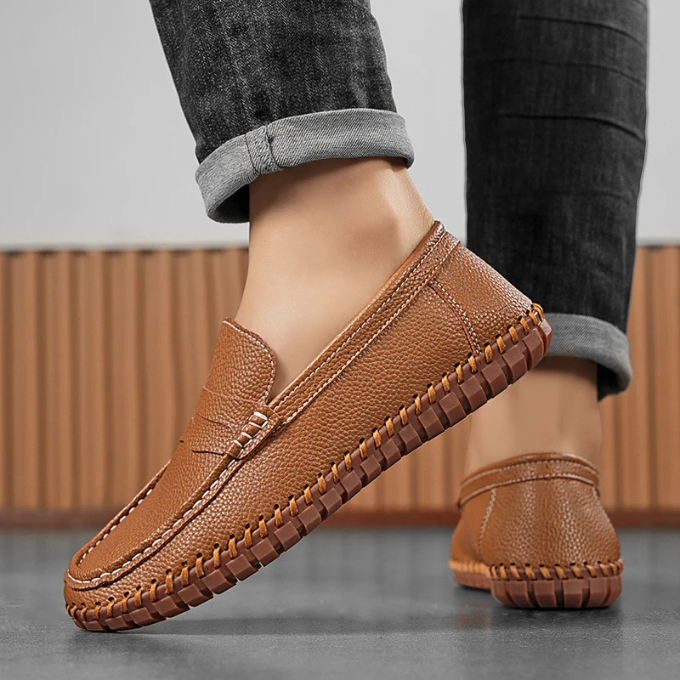 Men's Full-Grain Leather Slip-On Loafers