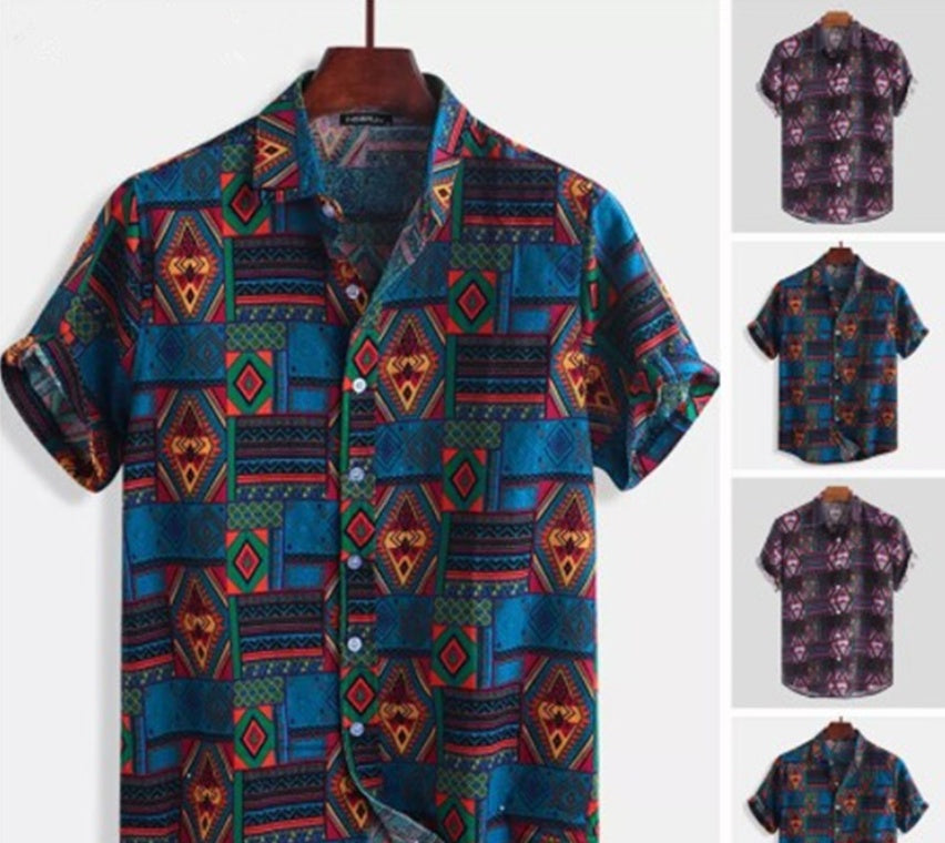 Beach shirt printed shirt men-HighTouch