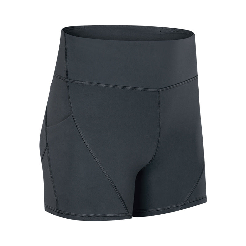 Soft Cotton-Feel Yoga Shorts – High-Waist Anti-Sweat Shorts