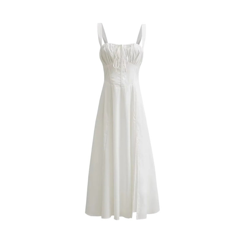 Seaside Vacation Sling Back Cross Tied Slim Fit Overknee Dress-HighTouch