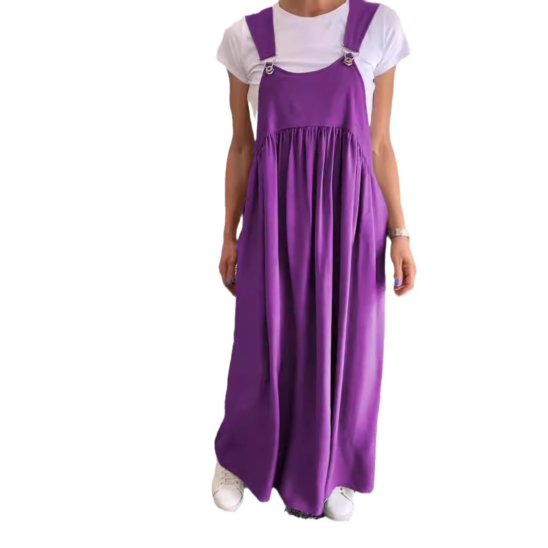 Women's Cotton & Linen Sling Dress – Fresh & Sweet Suspender Midi-HighTouch