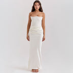 Slim Tube Top Long Dress Sexy Fashion Bandeau Backless Party Evening Dresses For Women Clothing-HighTouch