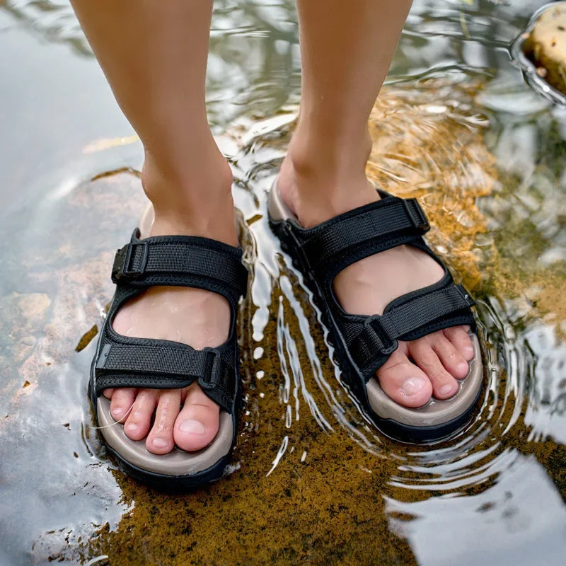 Men's Leather Outdoor Hiking Sports Sandals