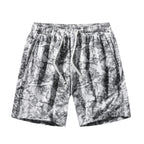 Men’s Corduroy Camo Athletic Shorts – High-Waist Summer Middle Pants
