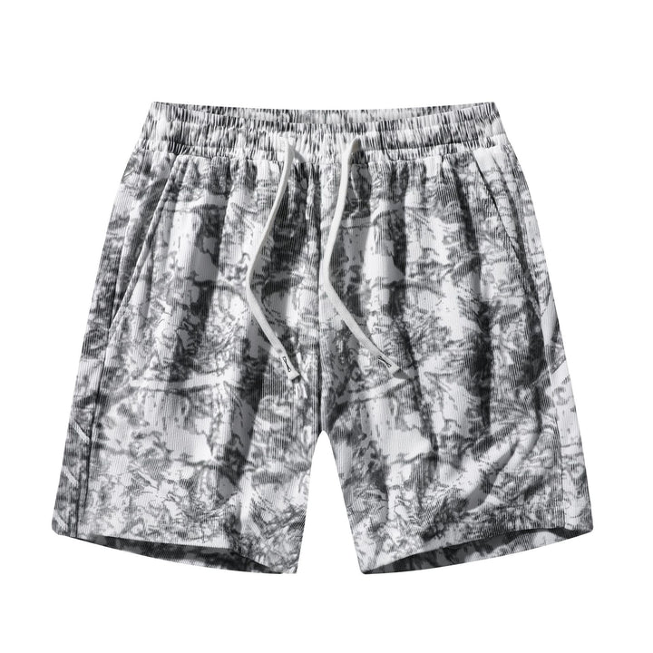 Men’s Corduroy Camo Athletic Shorts – High-Waist Summer Middle Pants
