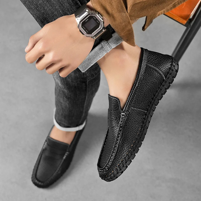 Men's Full-Grain Leather Slip-On Loafers