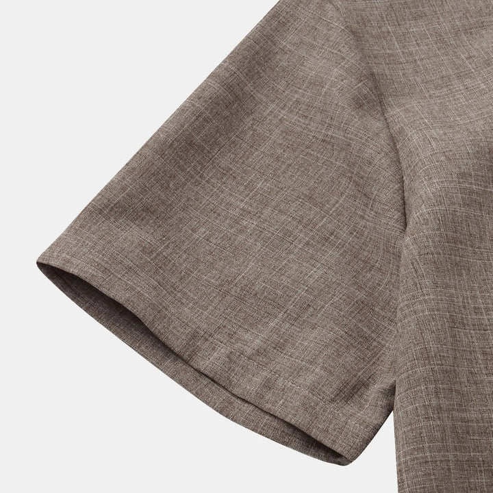Men's Cotton-Linen Short Sleeve Shirt
