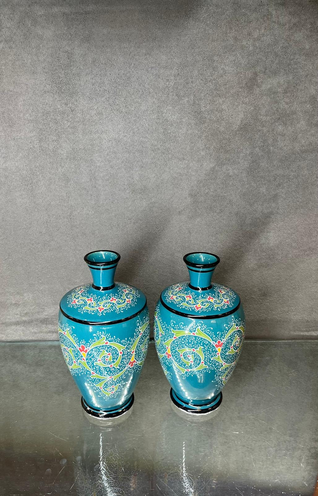 Glazed Blue Bud Vase - HighTouch 