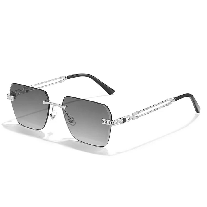 Chainlink Rimless Sunglasses Lightweight UV Style