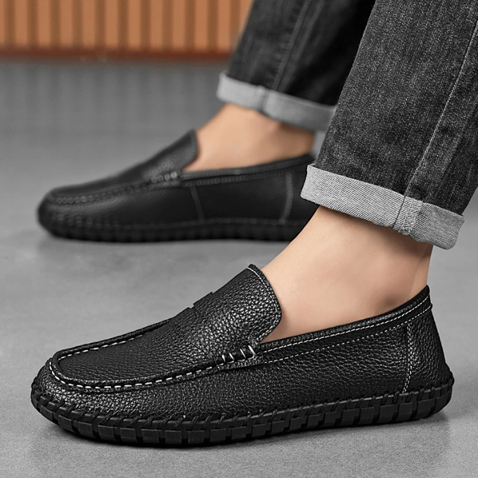 Men's Full-Grain Leather Slip-On Loafers