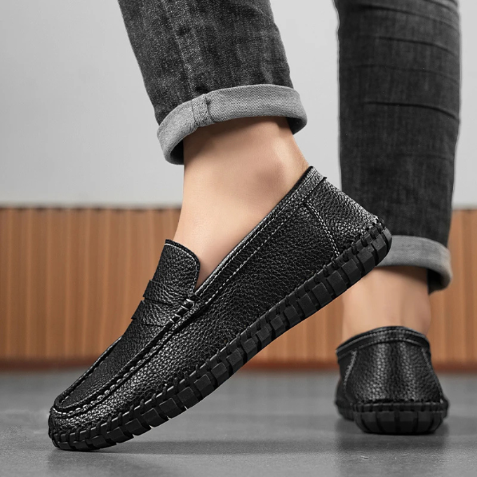 Men's Full-Grain Leather Slip-On Loafers