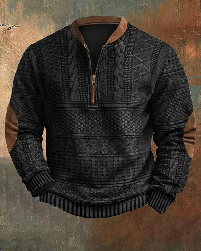 Maglione da uomo con mezza cerniera