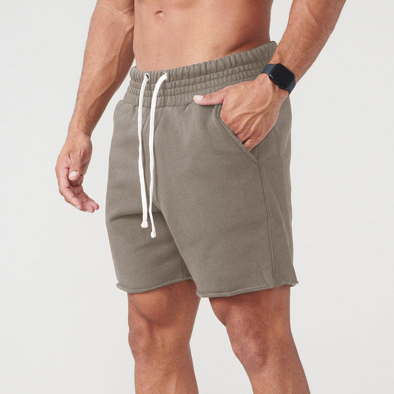 Men’s Loose-Fit Cotton Athletic Shorts – Casual Running Middle Pants