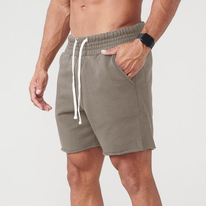 Men’s Loose-Fit Cotton Athletic Shorts – Casual Running Middle Pants