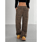 Leopard Print Floral Print Casual Jumpsuit Wide Leg Loose-HighTouch