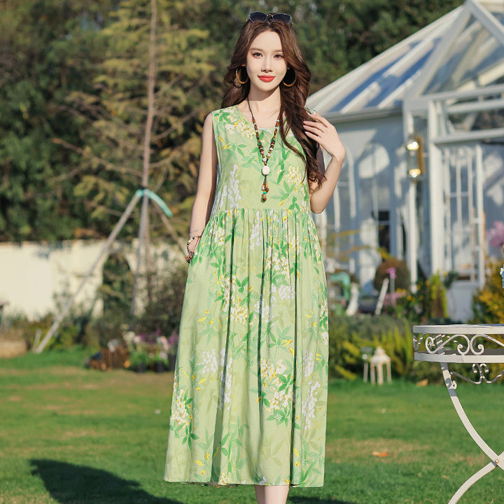 Women's Printed Viscose Dress – Plus Size Extended Fit Collection-HighTouch
