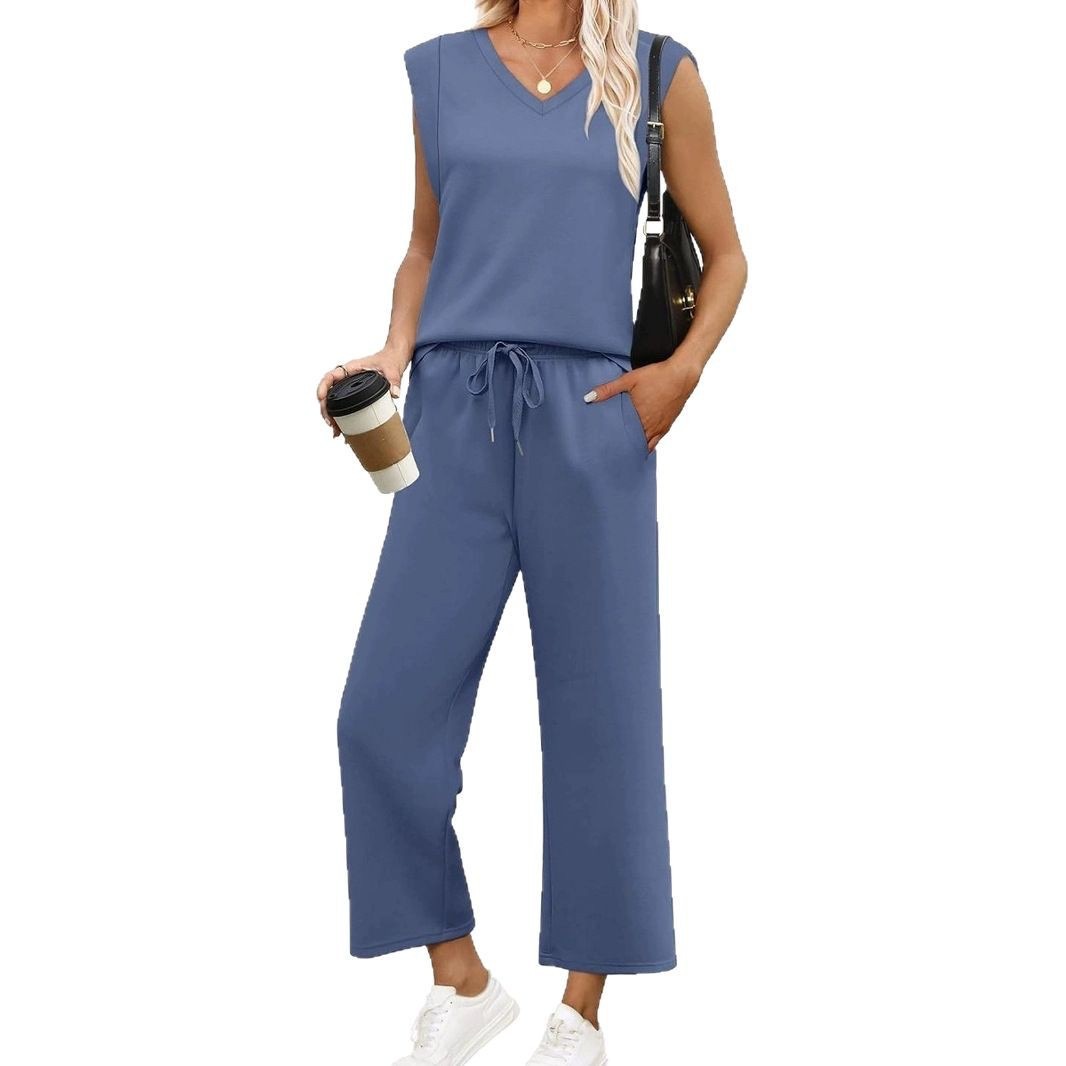 Women’s Sleeveless Vest & Trousers Set-HighTouch