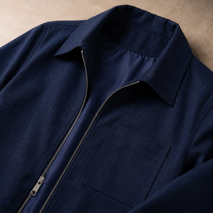 Men's Classic Zip Bomber Jacket - Casual Lightweight Coat