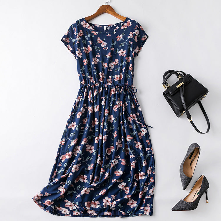 Cotton silk dress-HighTouch