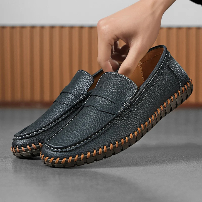 Men's Full-Grain Leather Slip-On Loafers