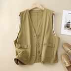 Margo| Relaxed Button Vest