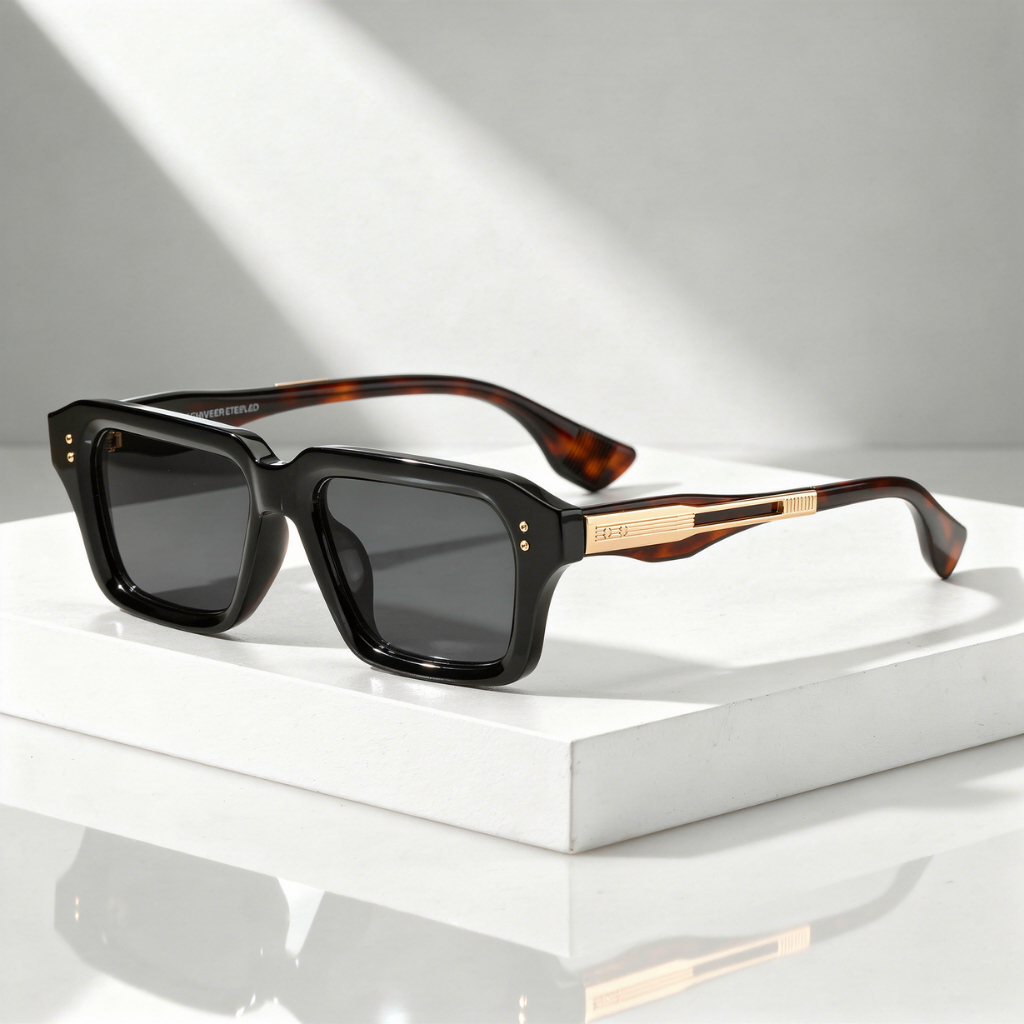 Men's Square Sunglasses with UV400 Protection