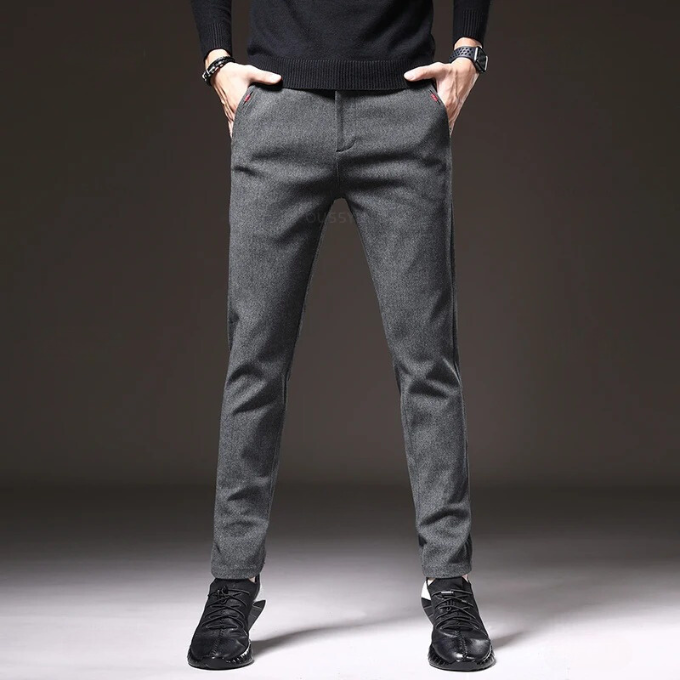 Men's Brushed Fabric Pants for Smart Casual Style