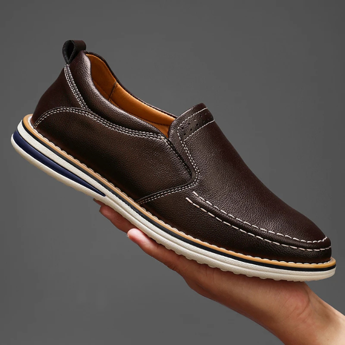 Men's Leather Moccasin Loafers – Cooper