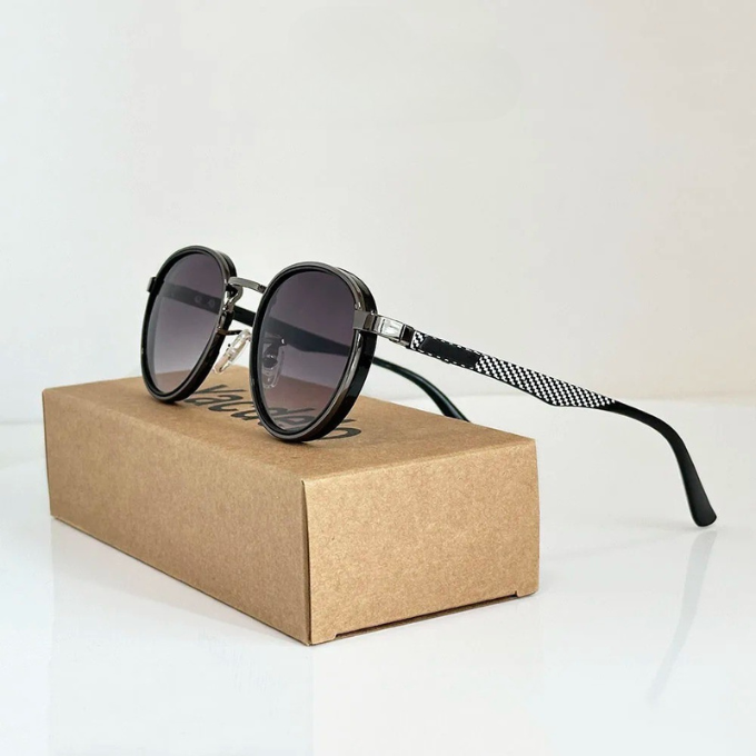 Men's Round Sunglasses – Belmont Retro Metal Frame