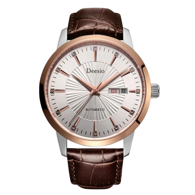 Men's Leather Watch – Deesio Classic Chronograph