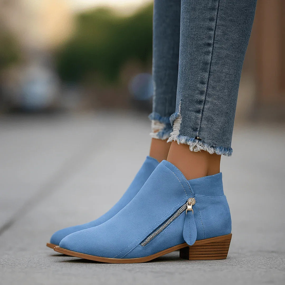 Women's Orthopedic Ankle Boots – Cushioned Low Block Heel