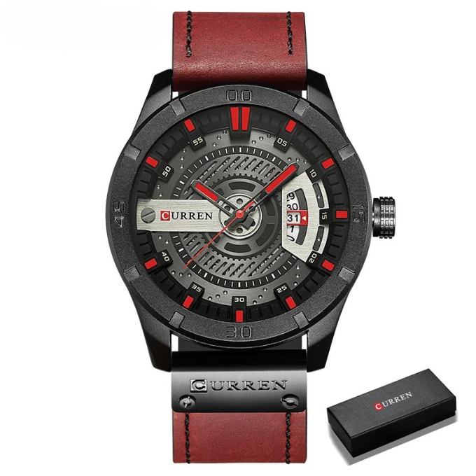 Men's Leather Watch – Curren Classic Chronograph