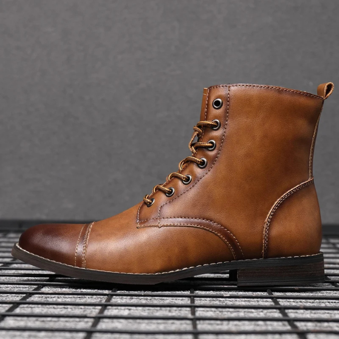 Men’s Leather Vintage Boots – Polished Everyday Style