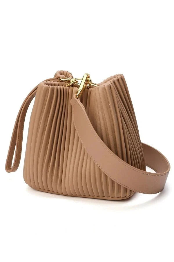 Celina Shoulder Bag - PU Leather Structured Convertible Carry