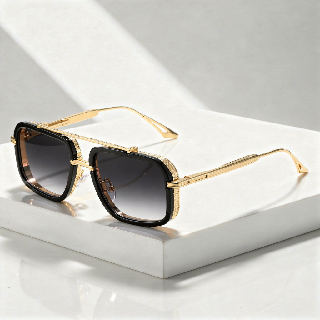 Men's Square Sunglasses with UV400 Protection