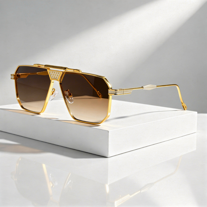 Men's Square Sunglasses with UV400 Protection