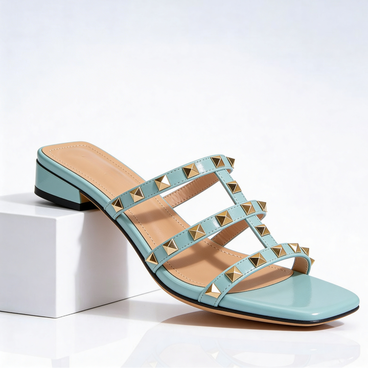 Women's Studded Mule Sandals – Orthopedic Cushioned Support