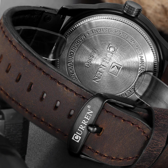 Men's Leather Watch – Curren Classic Chronograph