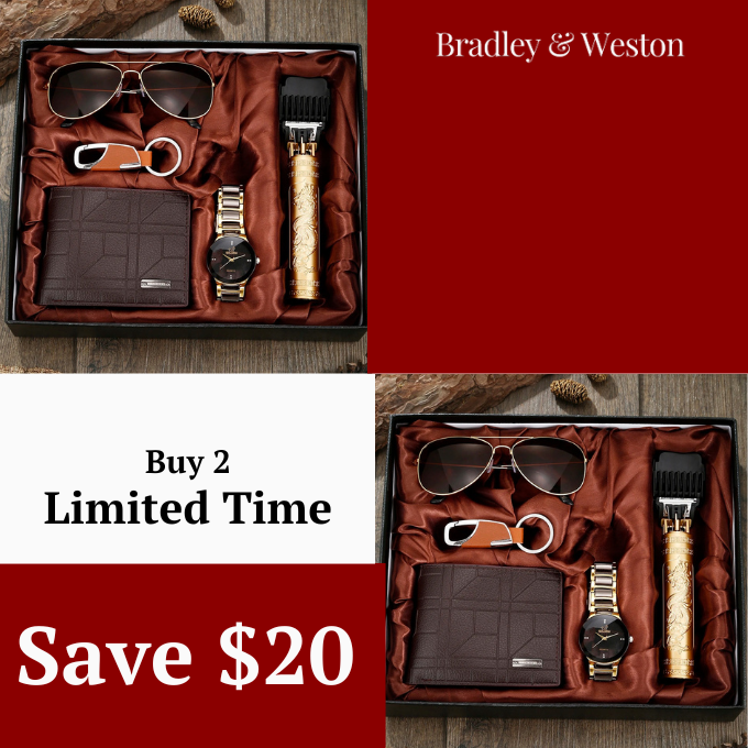 5-in-1 Men's Gift Set | Watch, Wallet & Sunglasses