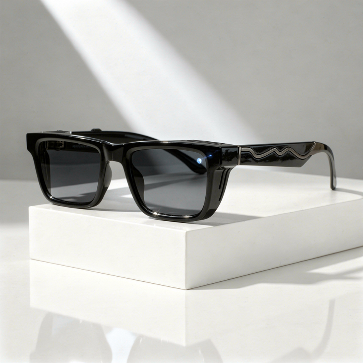 Men's Rectangular Sunglasses with UV400 Protection