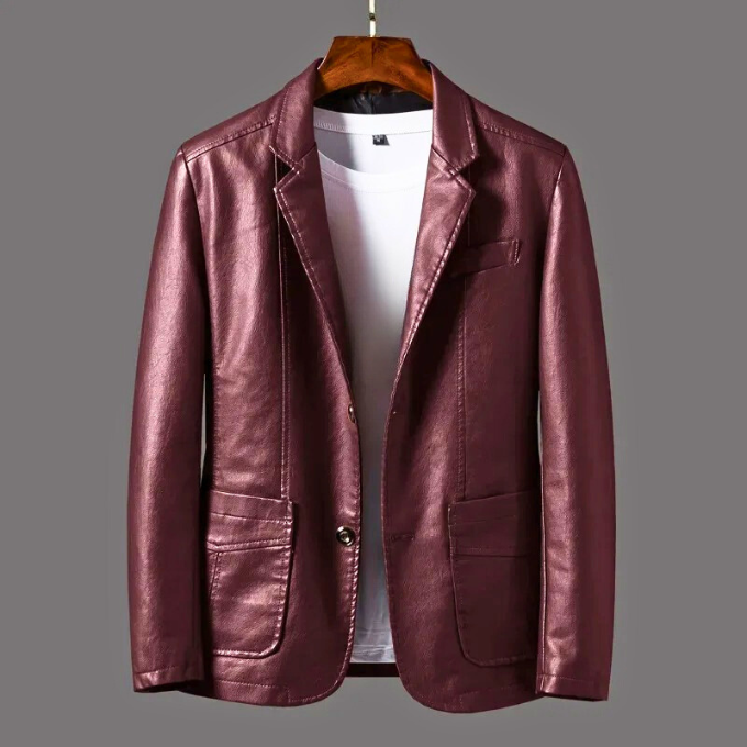 Men's Leather Jacket – Vintage Tailored Fit