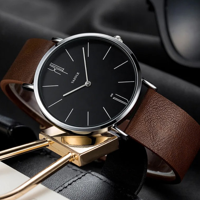Men's Slim Cowhide Leather Watch – Sterling