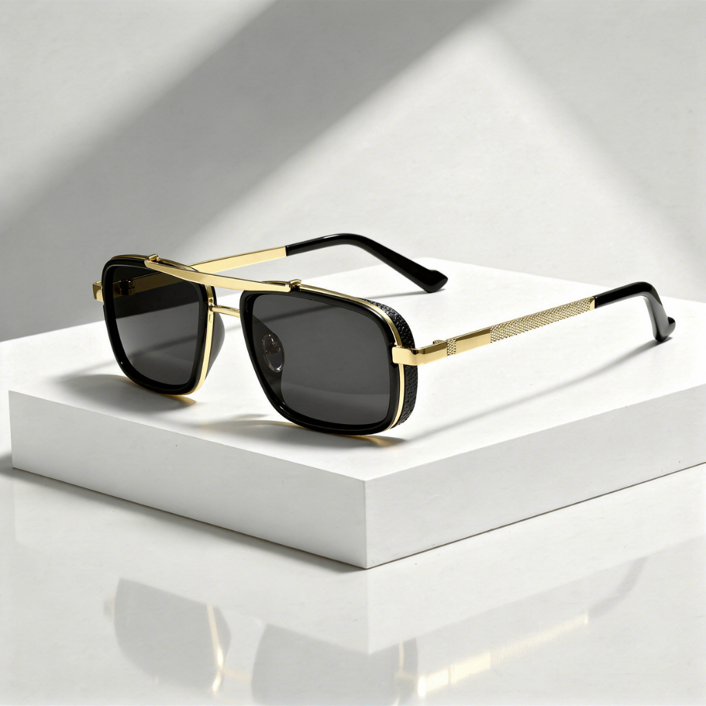 Men's Square Double Bridge Sunglasses UV400