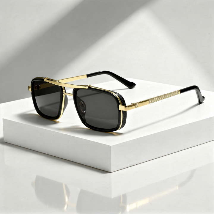 Men's Square Double Bridge Sunglasses UV400